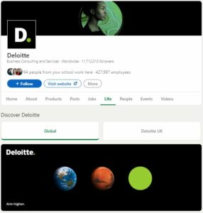 deloitte linkedin company page